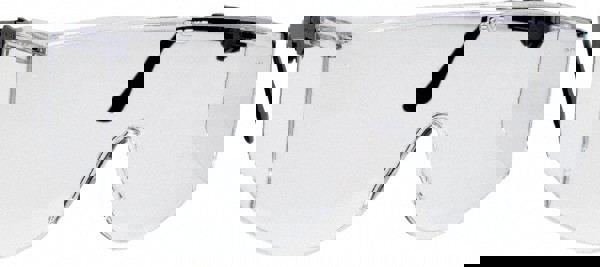 Tacoma Wraparound Safety Glasses, Black Frames, Clear Lenses